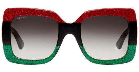 blue and red gucci sunglasses|gucci sunglasses red and green.